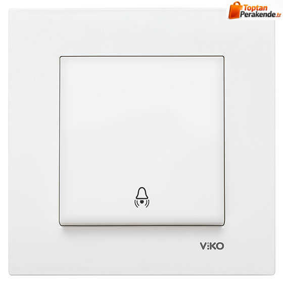 Viko Karre/Meridian Beyaz Zil Anahtarı Mekanizma (Çerçeve Hariç) 90967006